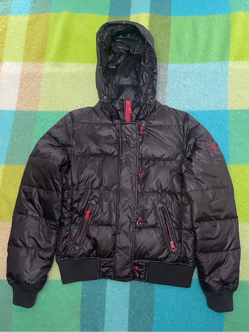 Gap Peace Puffer Bomber Jacket Brown